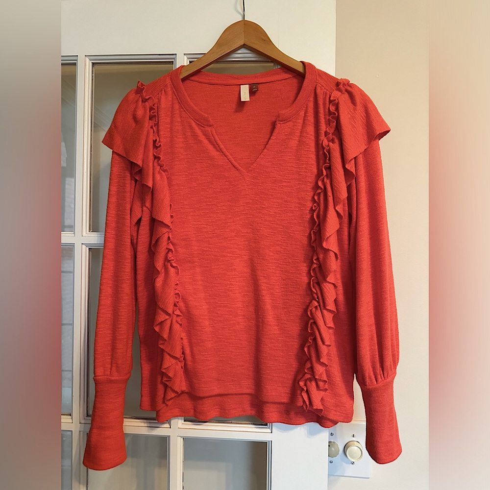 Anthropologie Pilcro ruffle detail top